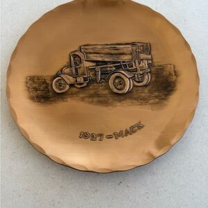 Vintage Bronze Plate Hand Made By Natale Leesburg 1927 Mack truck 7”